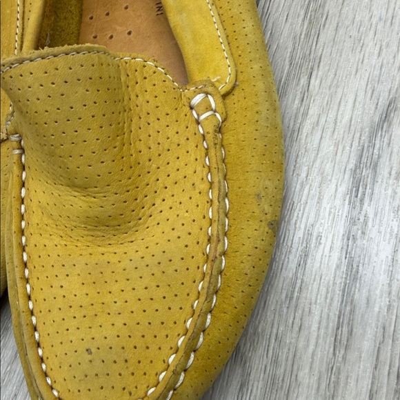 Mercanti Fiorentini Mustard Yellow Perforated Loafers - Picture 13 of 13